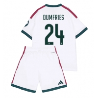 Camisa de Futebol Real Madrid Denzel Dumfries #24 Equipamento Principal Infantil 2026-27 Manga Curta (+ Calças curtas)